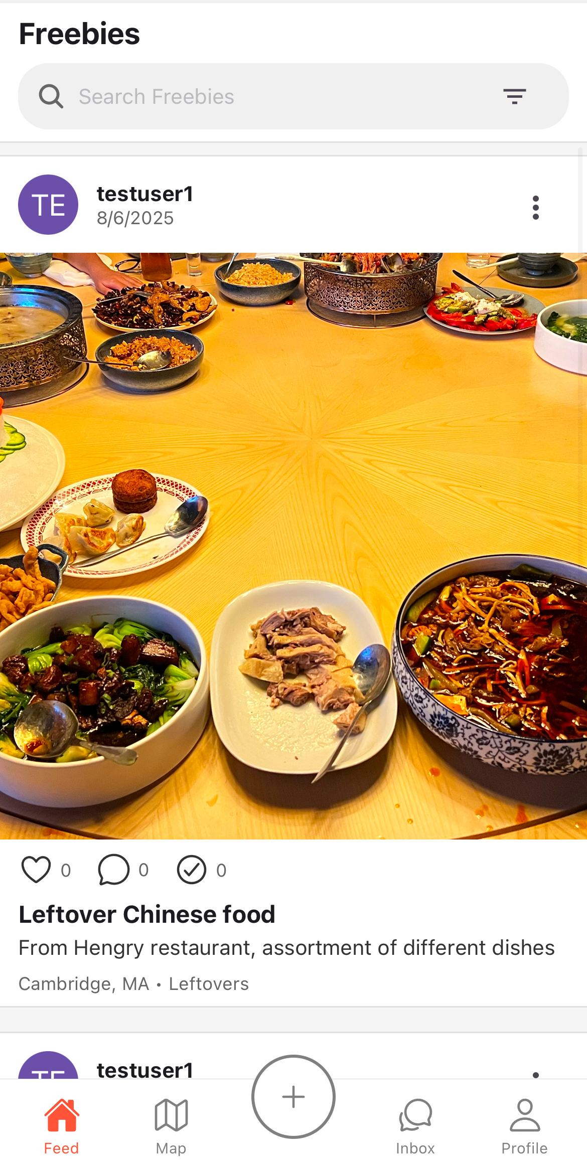 Freebies App Interface